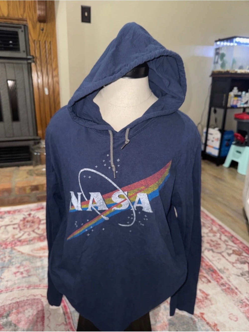 NASA Rainbow Logo Navy Hoodie